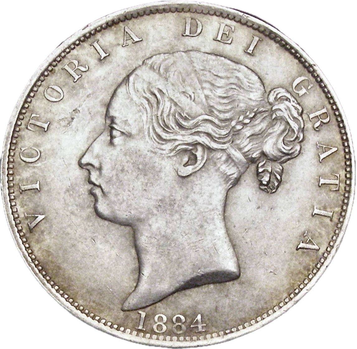1884 Halfcrown S3889 ESC 2764 Scarce EF/GEF