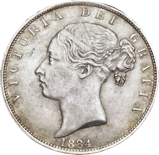 1884 Halfcrown S3889 ESC 2764 Scarce EF/GEF
