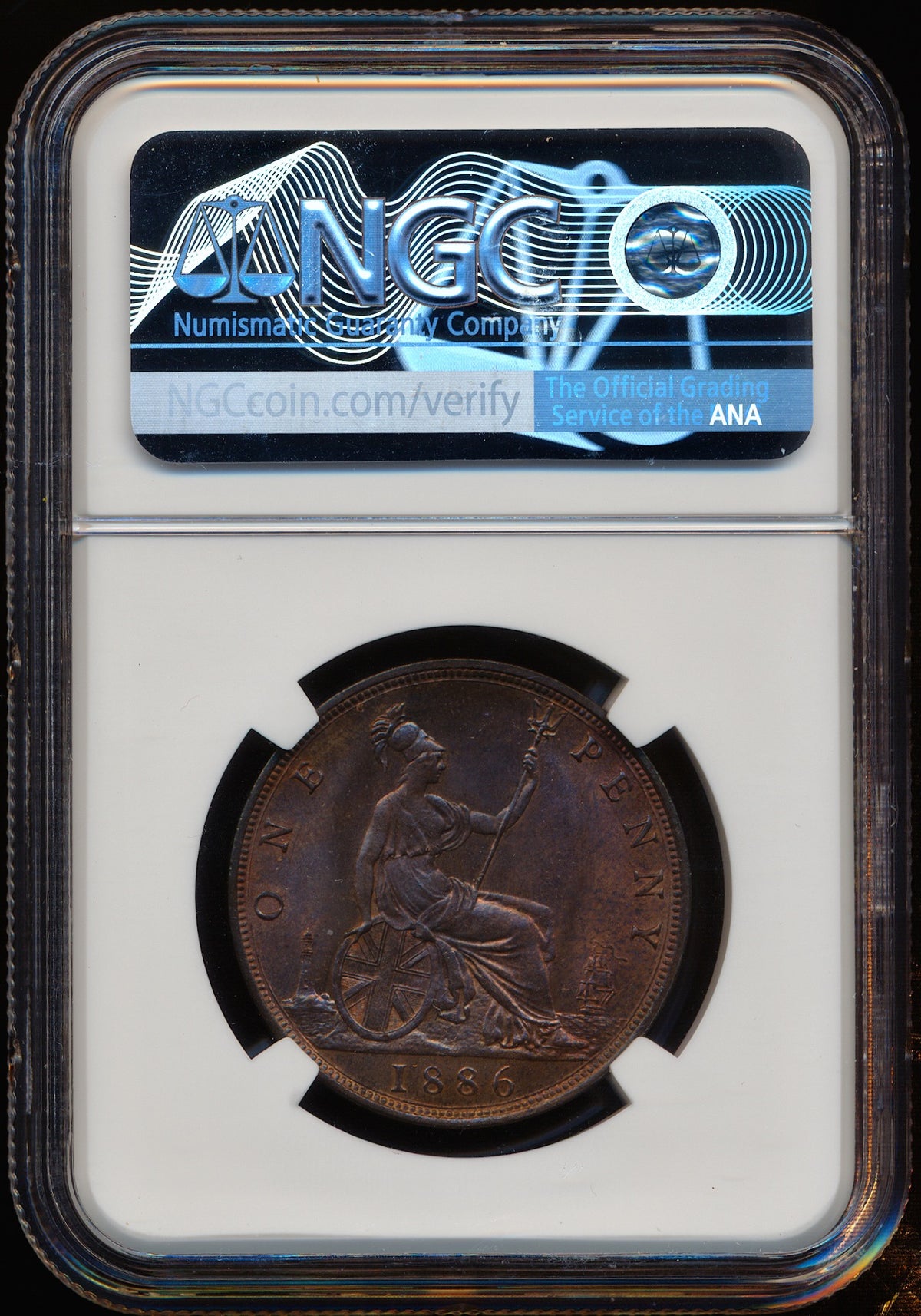 1886 Penny F123 UNC MS65BN
