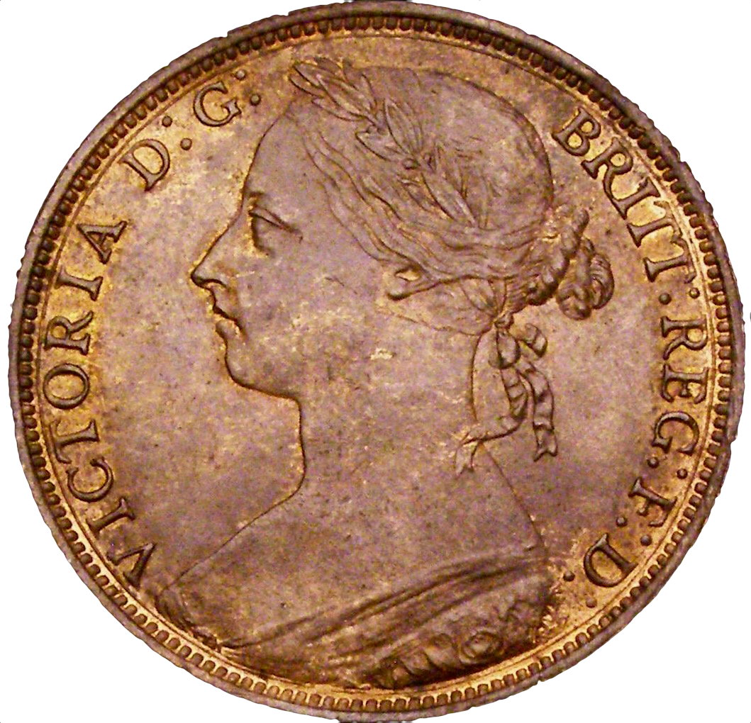 1886 Penny S3954 F123 AUNC