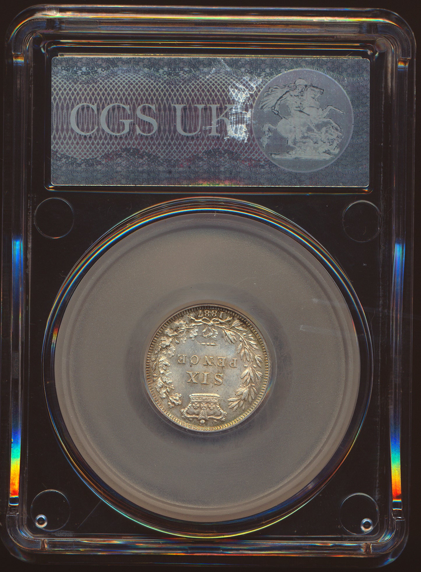 1887 Sixpence S3912 ESC 3262 UNC LCGS 82
