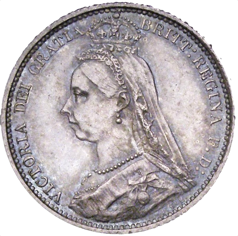 1888 Sixpence S3928 ESC 3277 UNC