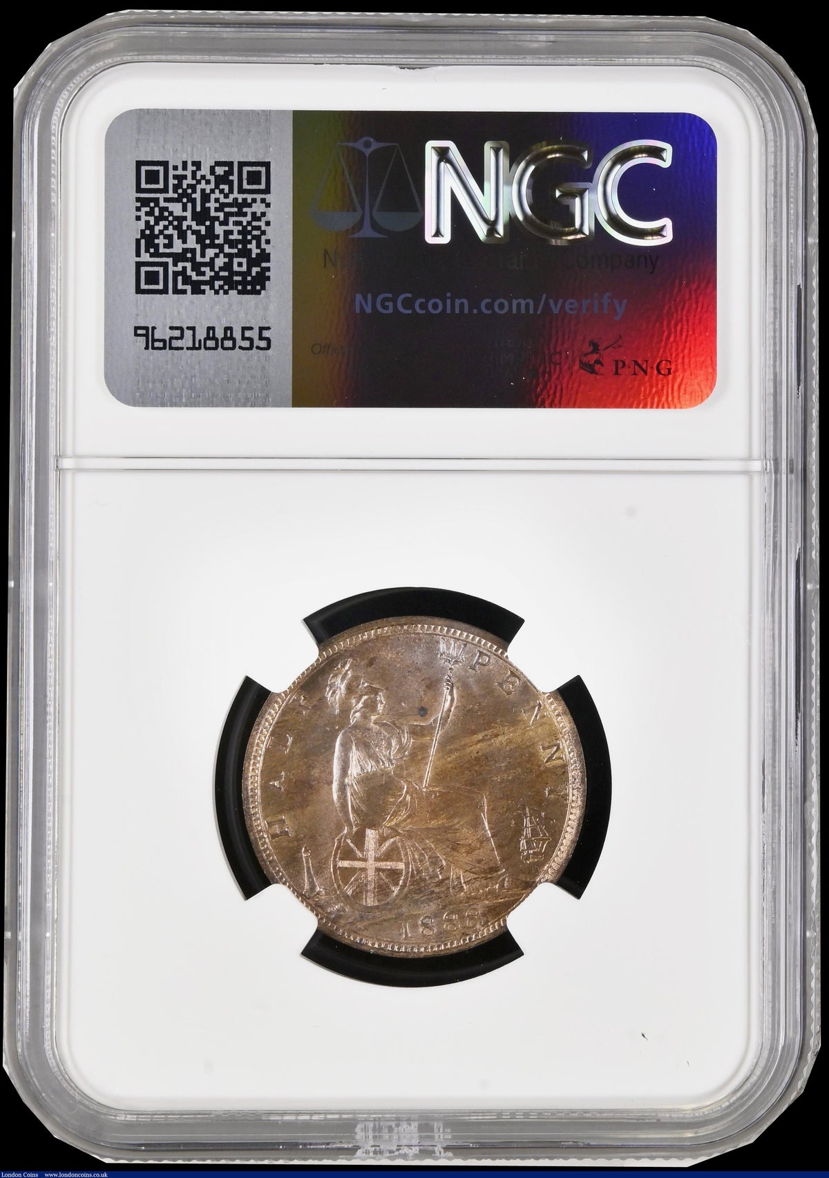 1888 Halfpenny F 359 UNC MS64RB