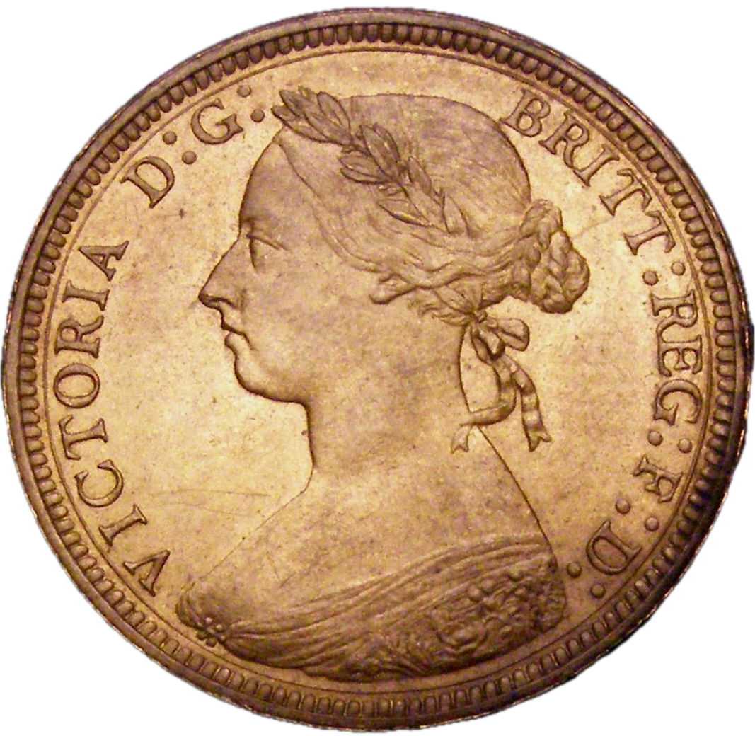 1889 Halfpenny F 360 UNC