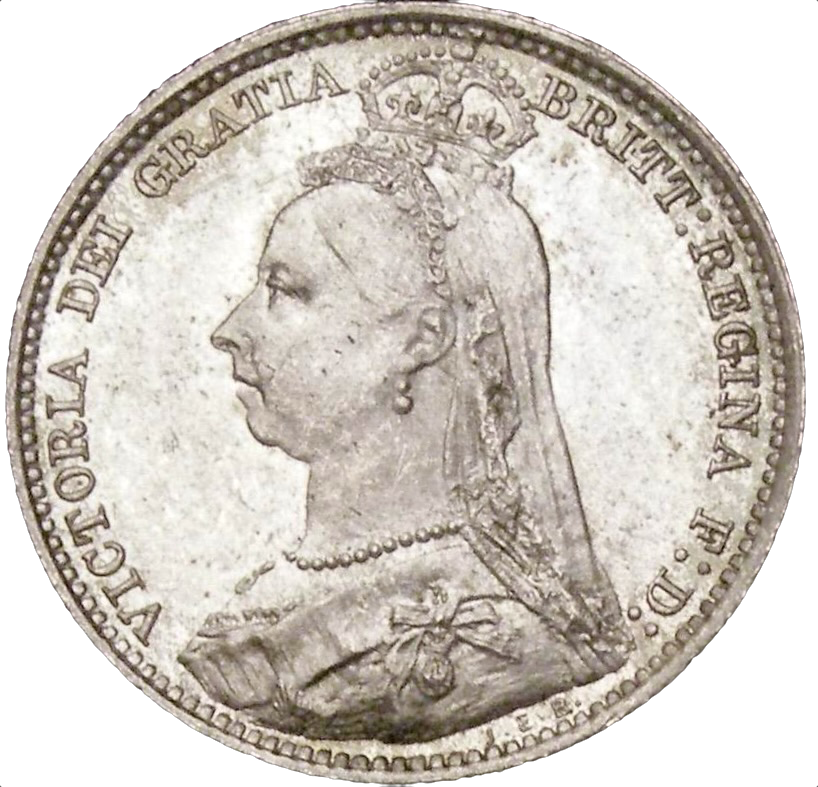 1891 Sixpence S3929 ESC 3282 UNC
