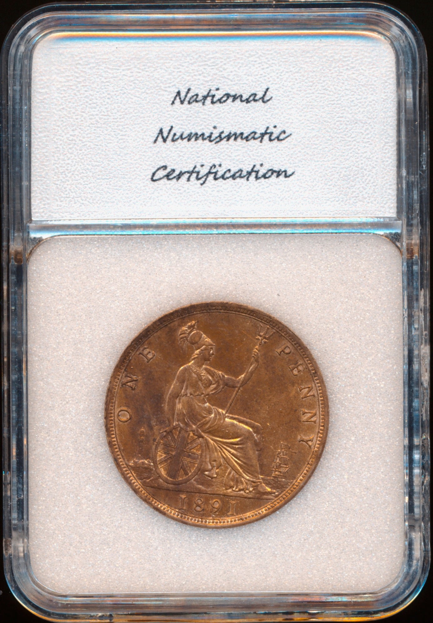 1891 Penny S3954 F132 UNC MS64