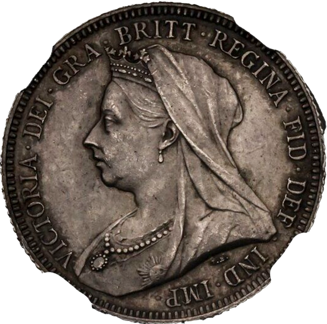 1893 Shilling Old veiled head S3940 ESC 3153 UNC MS63