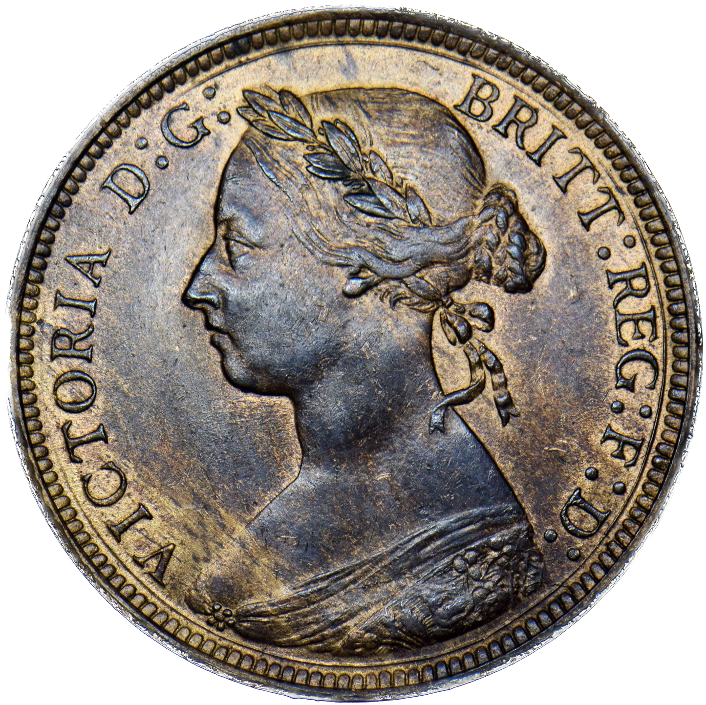 1893 Halfpenny F 368 AUNC