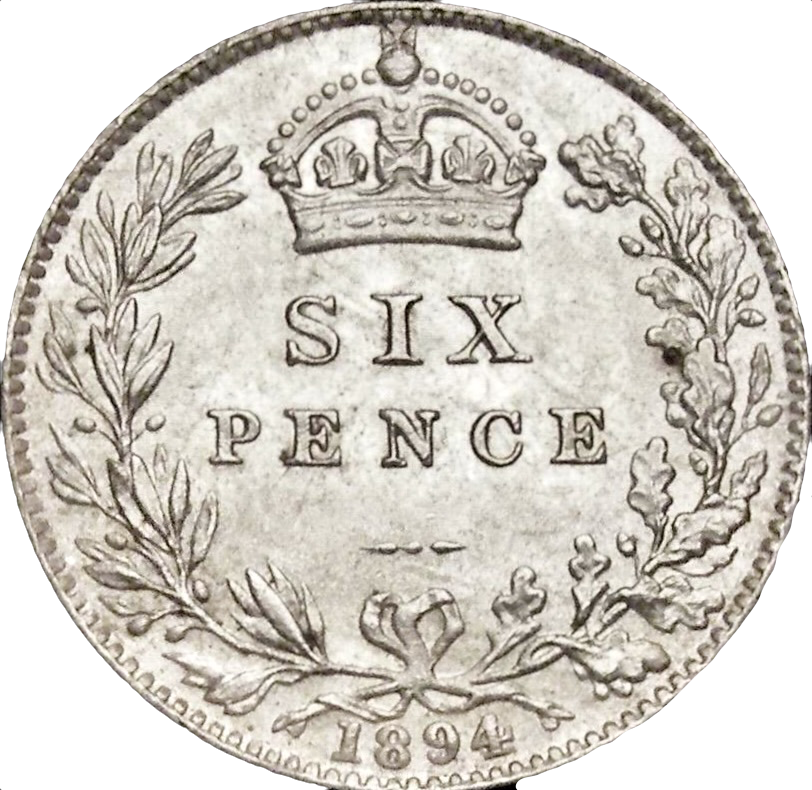 1894 Sixpence S3941 ESC 3287 Scarce UNC