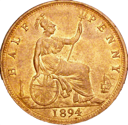 1894 Halfpenny F 369 UNC