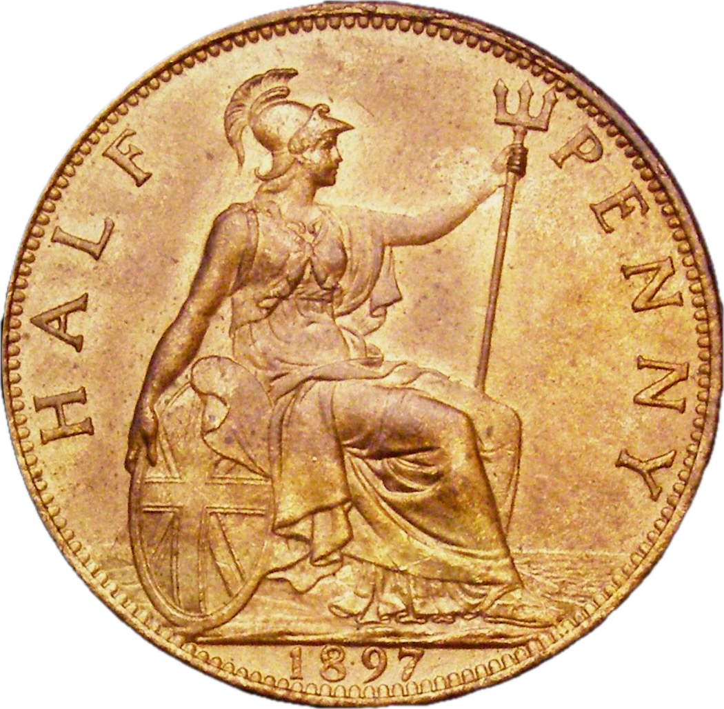 1897 Halfpenny F 373 UNC