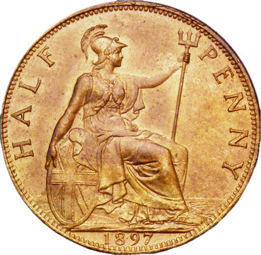1897 Halfpenny F 373 UNC