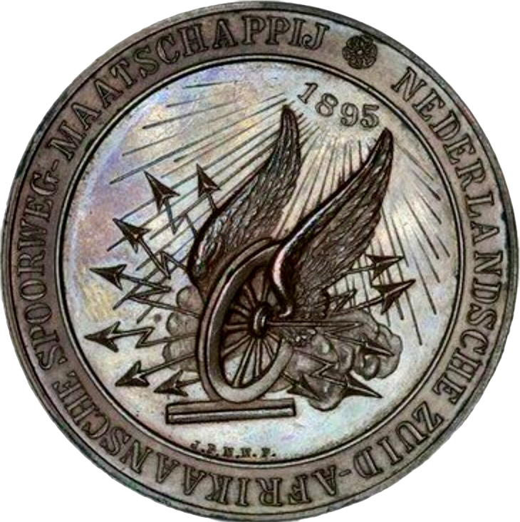 1897 SOUTH AFRICA Opening of the Delagoa Bay Railway 44mm copper medal by P. M. Menger (Copy)