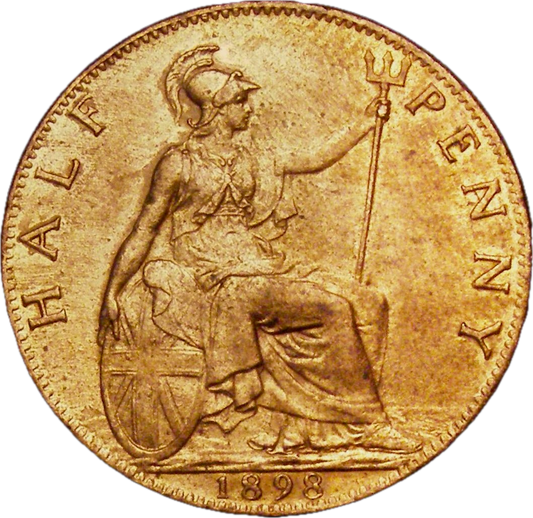 1898 Halfpenny F 375 AUNC