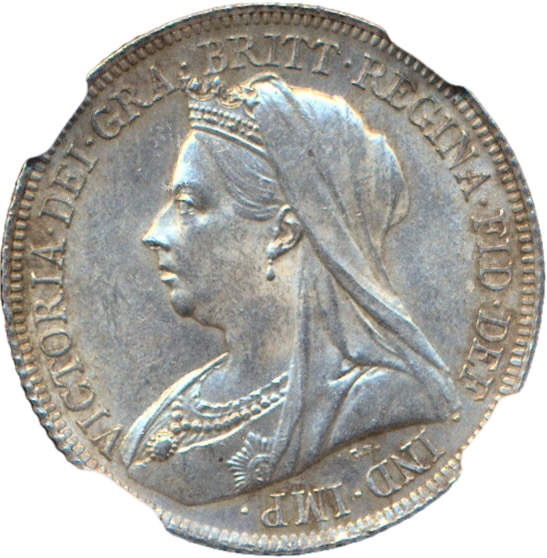 1899 Shilling Old veiled head S3940A ESC 3164 UNC MS63