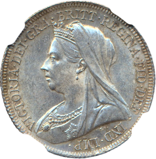 1899 Shilling Old veiled head S3940A ESC 3164 UNC MS63