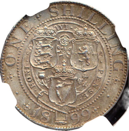 1899 Shilling Old veiled head S3940A ESC 3164 UNC MS63