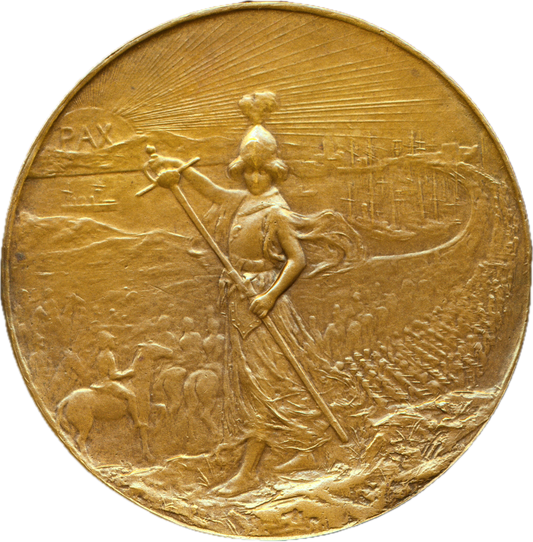 1899 South Africa War Memorial 45mm bronze medal by E Fuchs in original box BHM 3679 E1850c