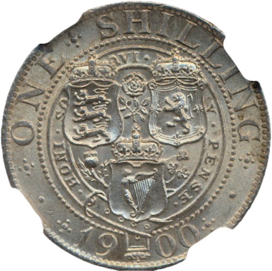 1900 Shilling S3940A ESC 3165 UNC MS63