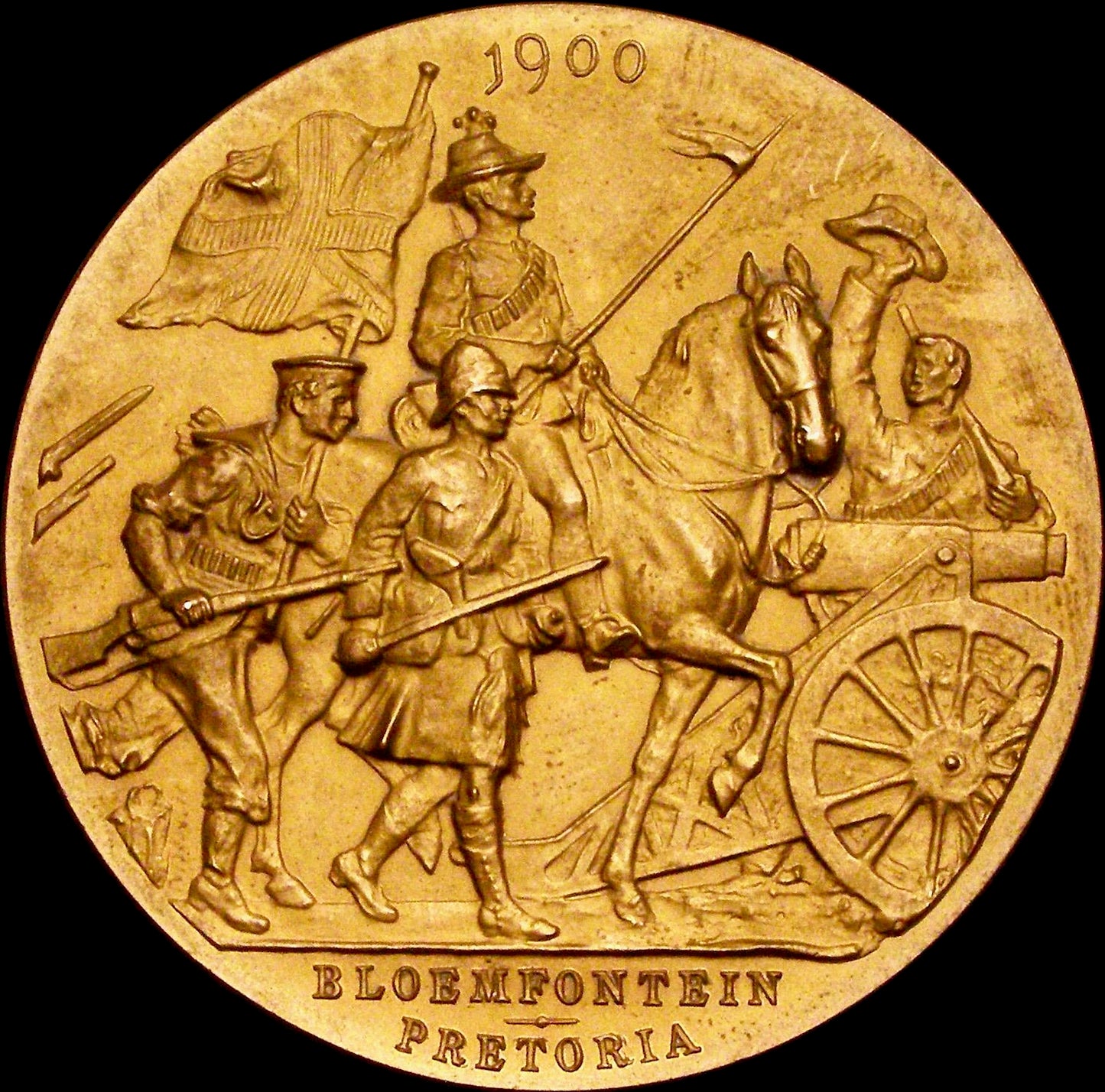 1900 Relief of Bloemfontain and Pretoria 45mm bronze medal BHM 3678 E1844a