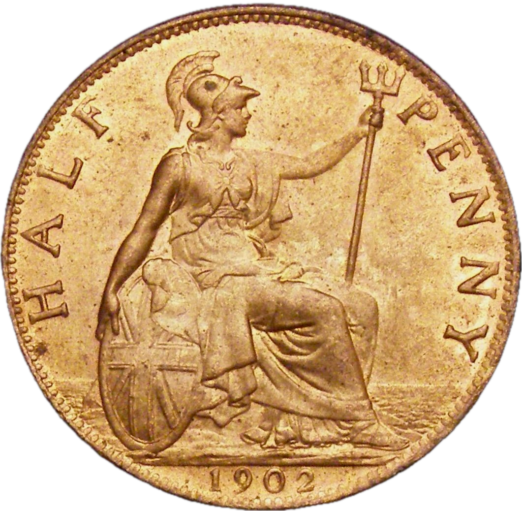 1902 Halfpenny F 381 UNC