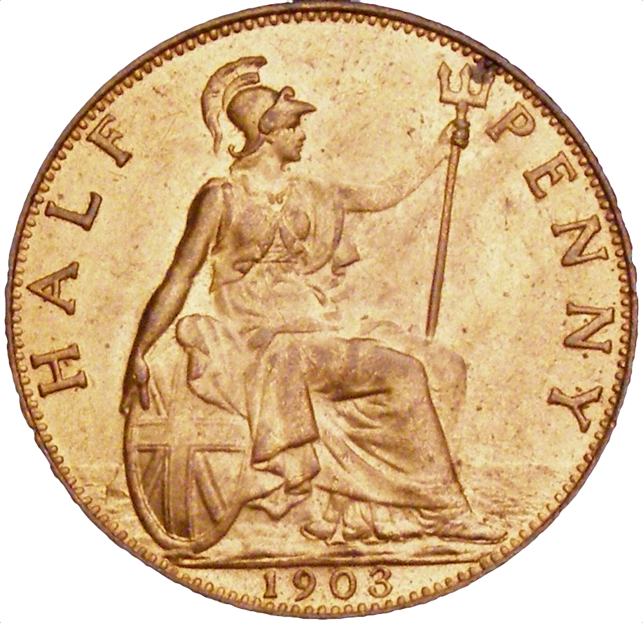 1903 Halfpenny S 3991  F 382 UNC