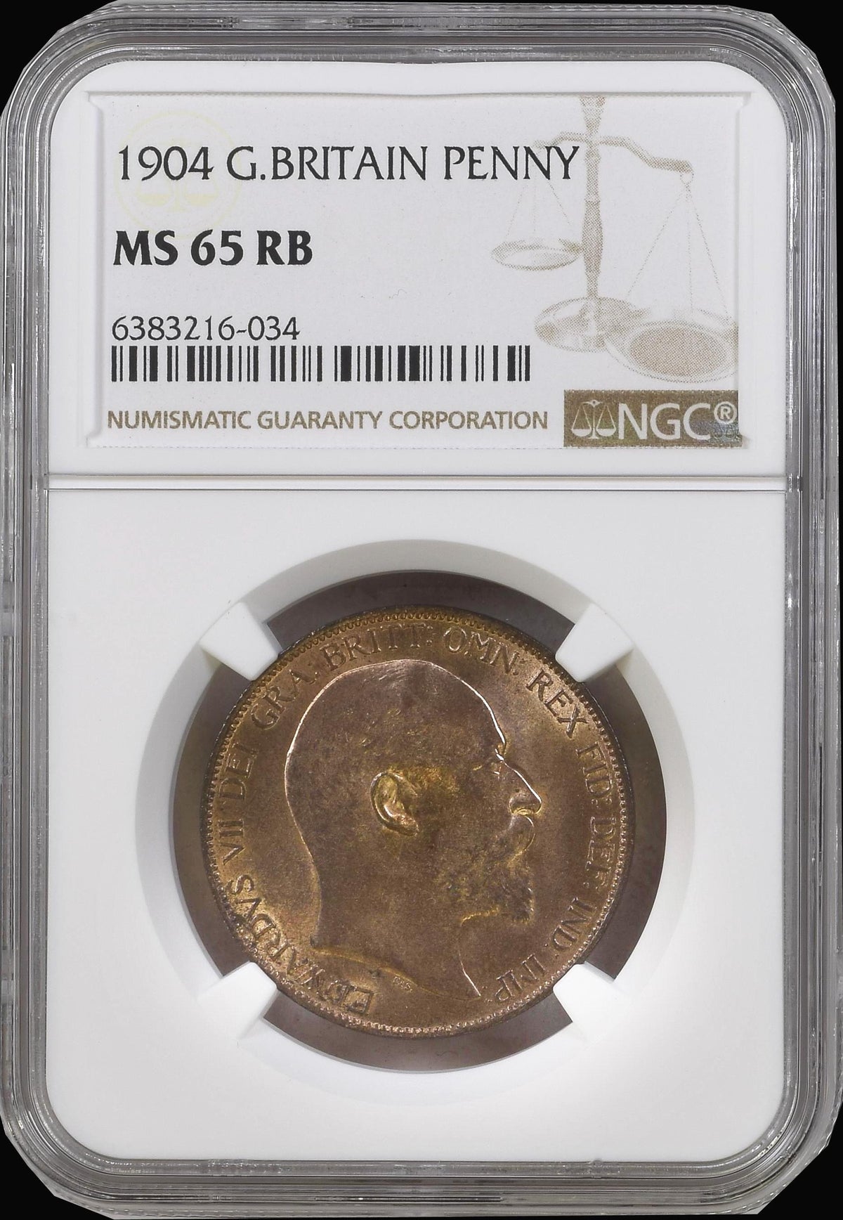1904 Penny S3990 F159 UNC MS65RB