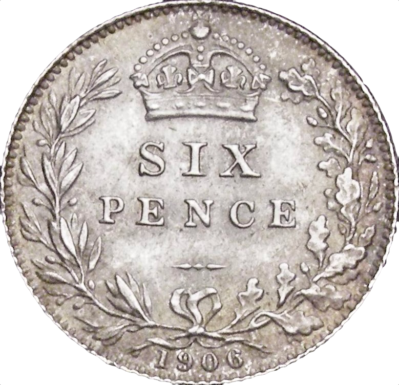 1906 Sixpence S3983 ESC 3602 Scarce UNC
