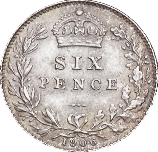 1906 Sixpence S3983 ESC 3602 Scarce UNC