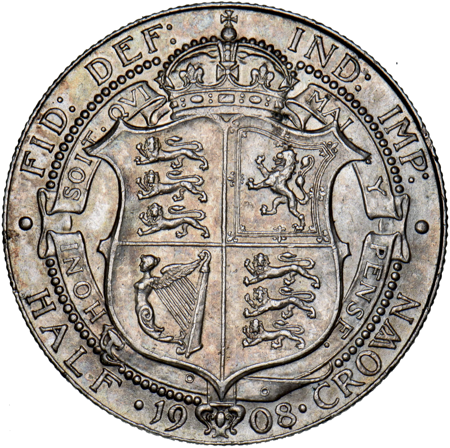 1908 Halfcrown S3980 ESC 3574 Rare AUNC