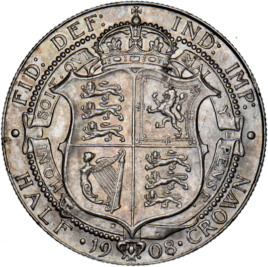 1908 Halfcrown S3980 ESC 3574 Rare AUNC