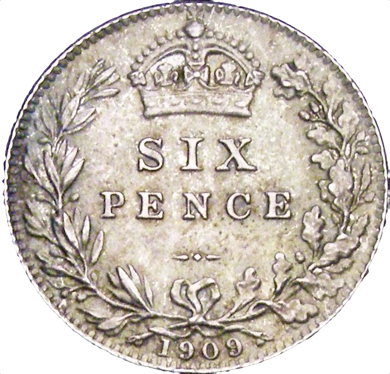 1909 Sixpence S3983 ESC 3605 Scarce UNC
