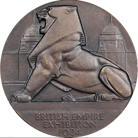 1924 British Empire Exhibition 51mm bronze medal BHM 4193 E1987