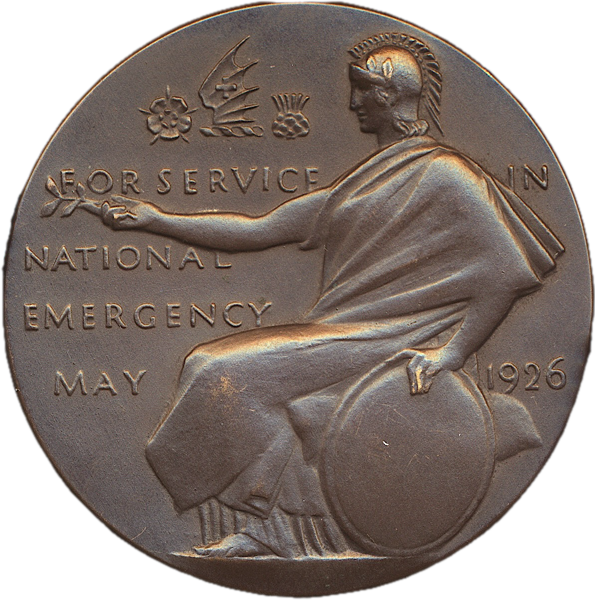 1926 General Strike 51mm bronze medal by E Gillick BHM 4210 E2003