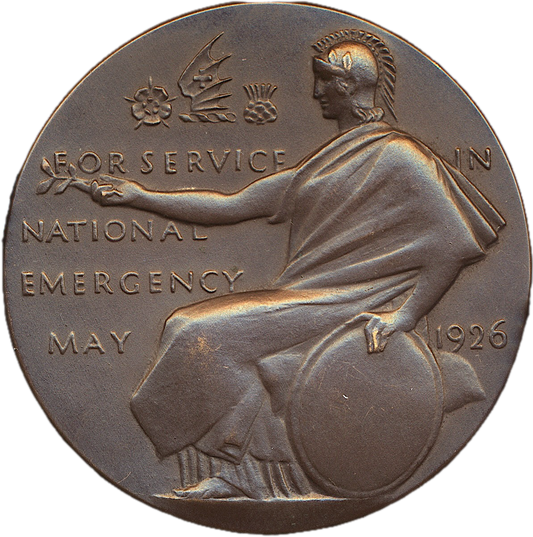 1926 General Strike 51mm bronze medal by E Gillick BHM 4210 E2003