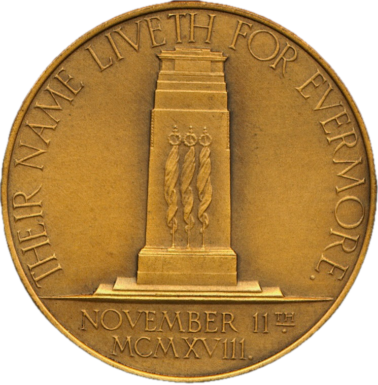1928 10th Anniversary of the Armistice 732mm bronze medal in box E2008b BHM 4132