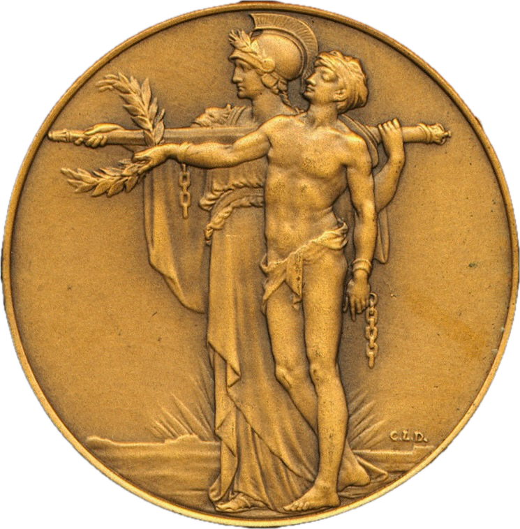 1928 10th Anniversary of the Armistice 732mm bronze medal in box E2008b BHM 4132