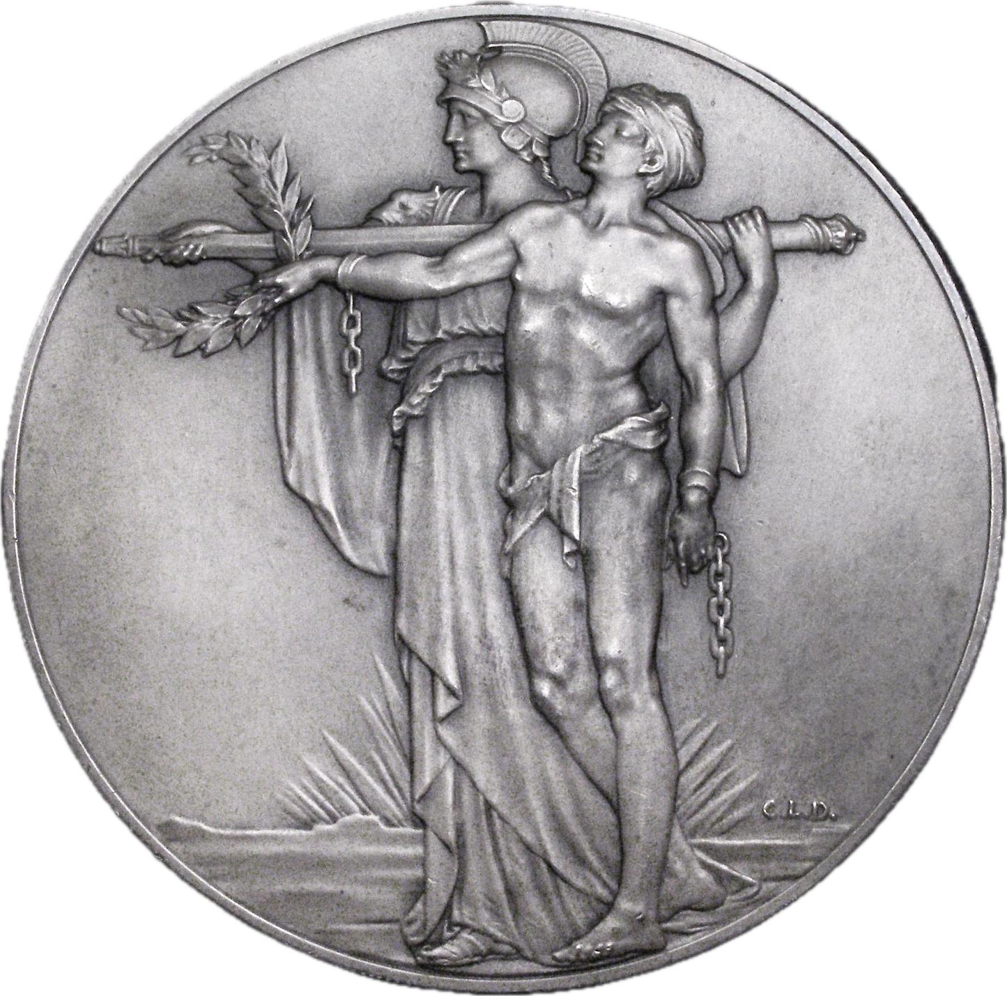 1928 10th Anniversary of the Armistice 76mm silver medal E2008a BHM 4132