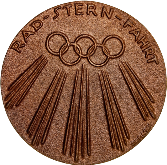 1936 GERMANY Olympic Games Berlin 70 mm bronze Participants Medal in original case