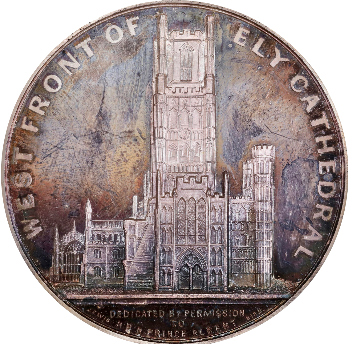 1975 Ely Cathedral 61mm silver medal (original dies by J Davis) BHM 2368 MS65