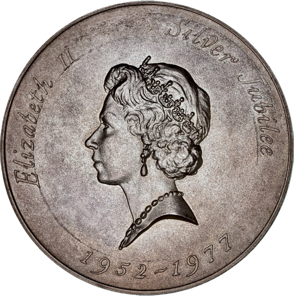1977 Silver Jubilee E2136 57mm silver medal