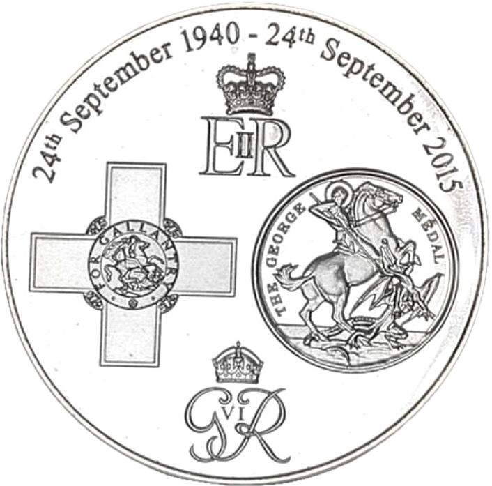 George Cross Reverse 2015 The George Cross and George Medal 75th Anniversary solid silver m ...
