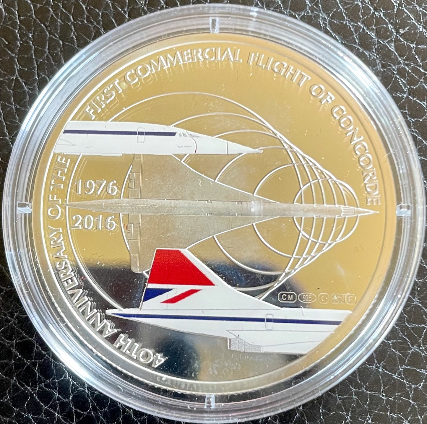 2016 Concorde 40th Anniversary 38mm silver medal