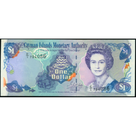 CAYMAN ISLANDS P.21a 1998 $1 UNC