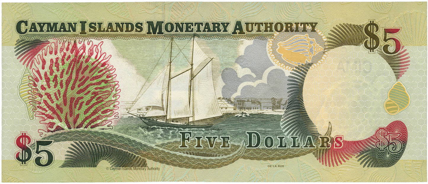 CAYMAN ISLANDS P.22a 1998 $5 UNC