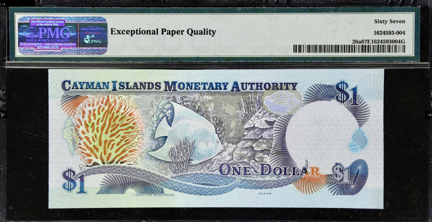 CAYMAN ISLANDS P.26a 20011 $1 Superb GEM UNC 67 EPQ