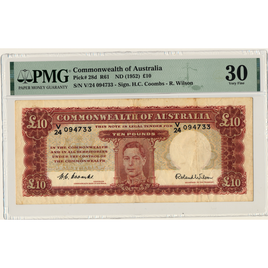 AUSTRALIA P.28d 1927 £10 VF 30