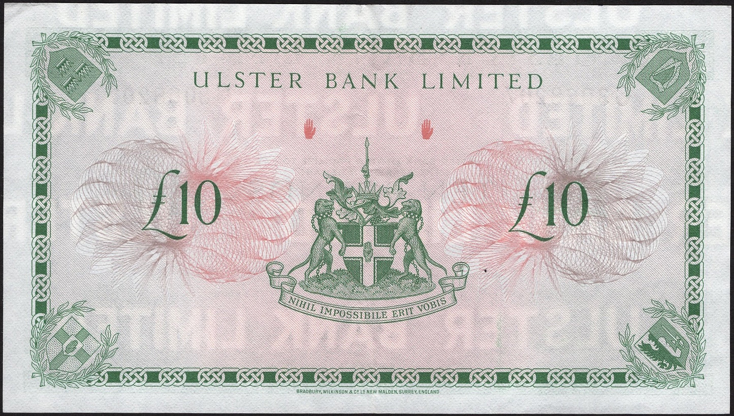NORTHERN IRELAND P.327c NI825c 1982 Ulster Bank £10 AUNC