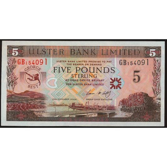 NORTHERN IRELAND P.339 NI818 2006 Ulster Bank £5 UNC