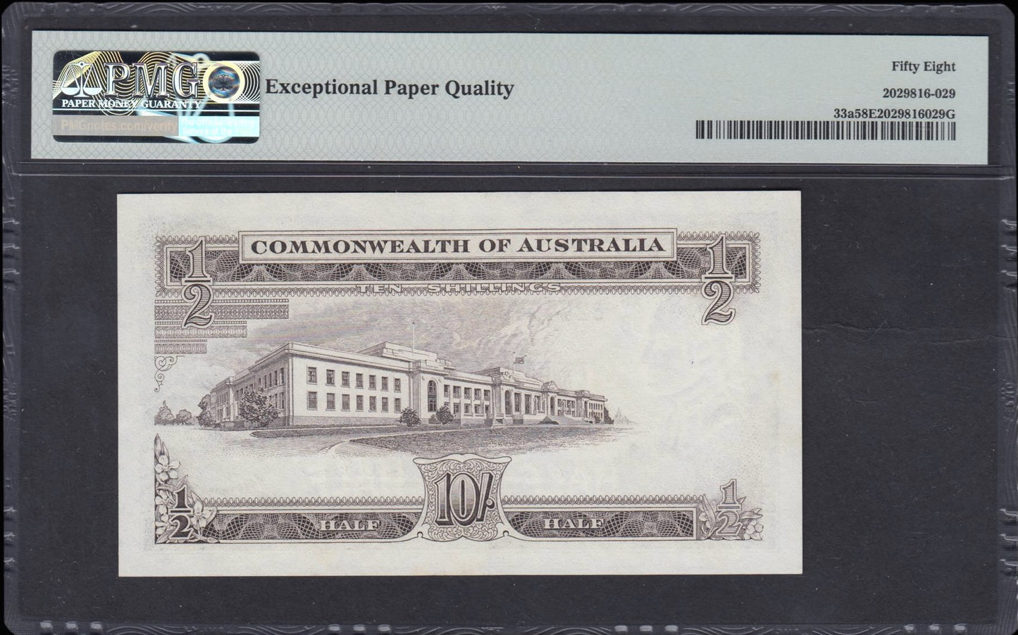 AUSTRALIA P.33a 1961-1965 10 shillings AG98 Choice AUNC 58